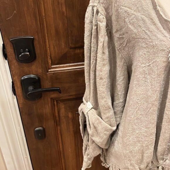 Magnolia Pearl Khaki Long Sleeved Button Front Jacket - Picture 3 of 14